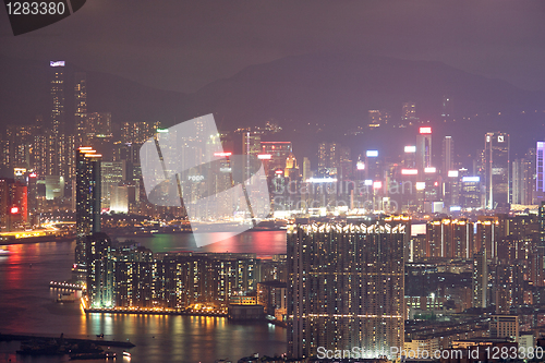 Image of Hong Kong city at night 