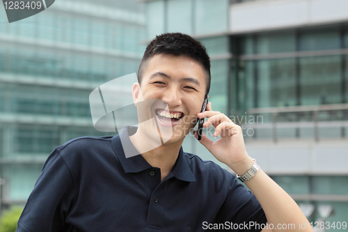 Image of man on phone