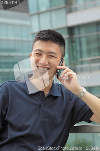 Image of man on phone