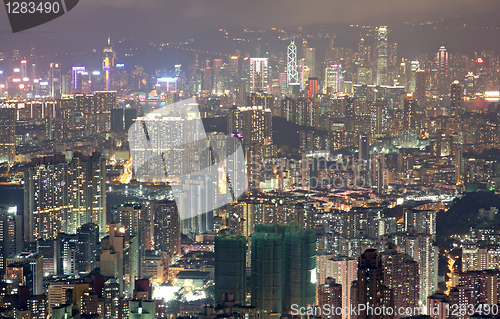 Image of Hong Kong city at night 