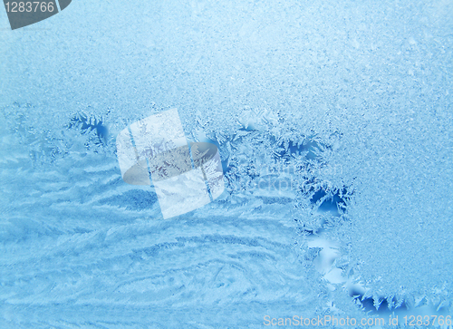 Image of blue frosty natural pattern