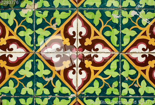 Image of Vintage spanish style ceramic tiles