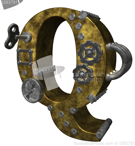 Image of steampunk letter q