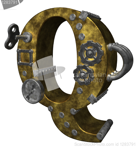 Image of steampunk letter q