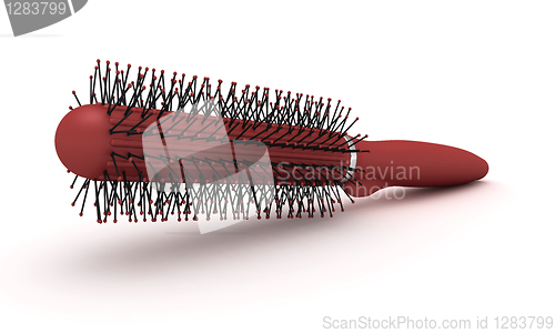 Image of Red hairbrush