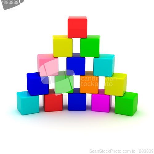 Image of Pyramid from cubes