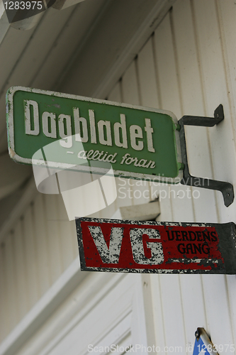 Image of Vintage Newspaper Sign