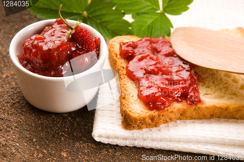 Image of Wild strawberry jam with toast