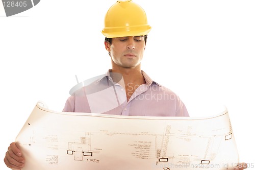 Image of Construction blueprint and plan reading