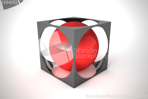 Image of Red sphere in the frame