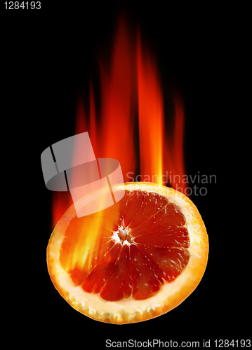 Image of hot red orange