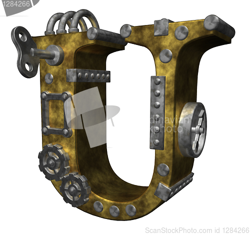 Image of steampunk letter u