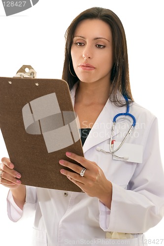 Image of Doctor reading medical records