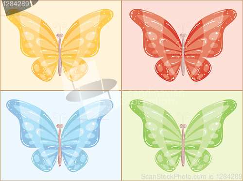 Image of Multi-colored butterfly. Vector illustration