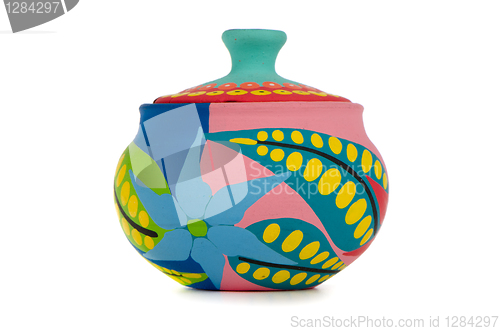 Image of Colored clay pot