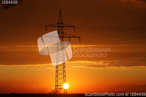 Image of view of cables on pylon