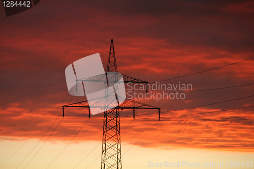 Image of view of cables on pylon