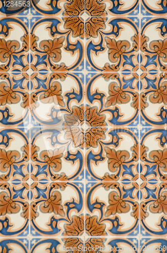 Image of Traditional Portuguese glazed tiles