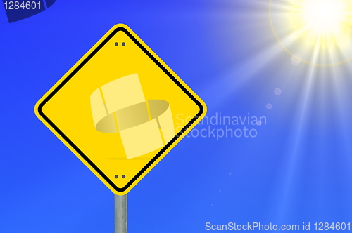 Image of yellow sign blank and empty