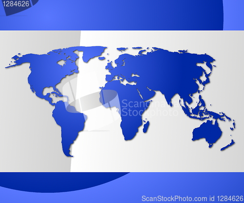 Image of world map and copyspace