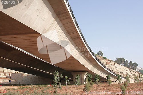 Image of under side of a bridge