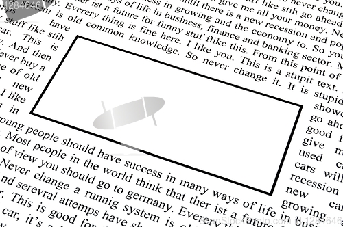 Image of newspaper and copyspace
