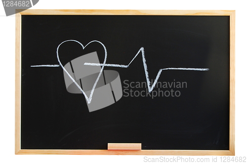 Image of blackboard and heart