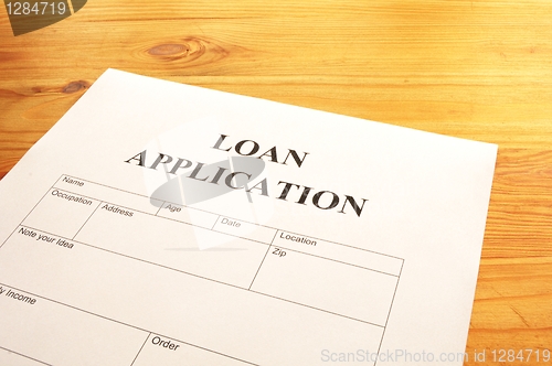 Image of loan application