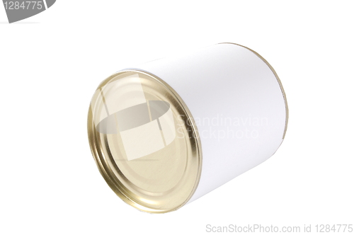 Image of isolated white tin