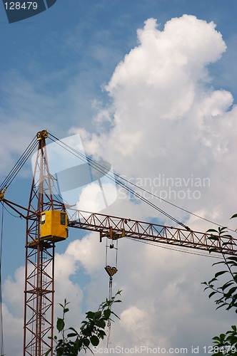 Image of Lift crane and cloudy sky