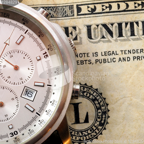 Image of money and watch