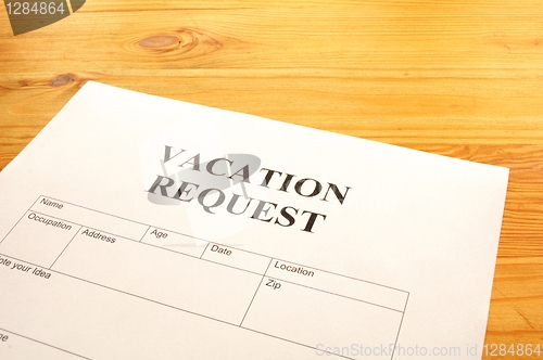 Image of vacation request