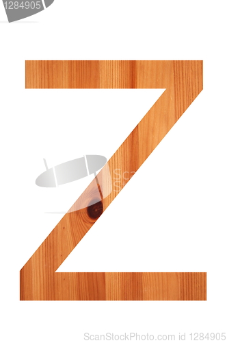 Image of wood alphabet z