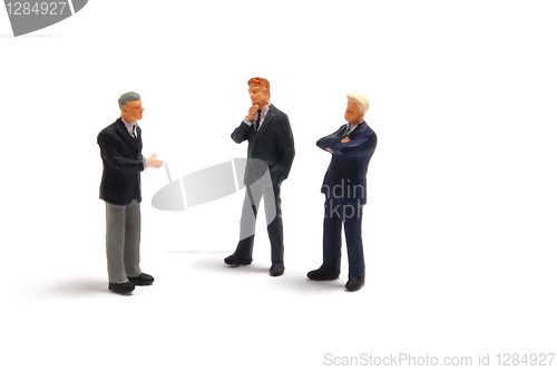 Image of business people on white background