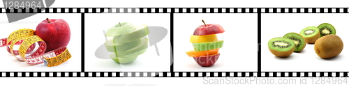 Image of film strip with fruit collection