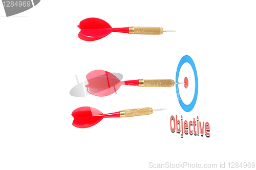 Image of success concept with dart arrow