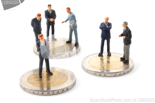 Image of business man and money isolated 