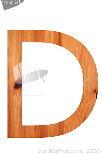 Image of wood alphabet D