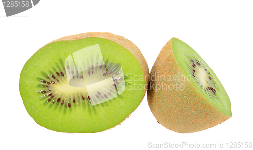 Image of Two cross section of kiwi