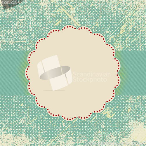 Image of Retro greeting card template design. EPS 8