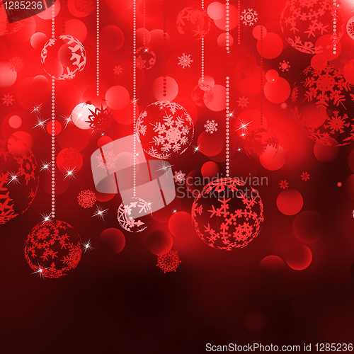 Image of Christmas background with baubles. EPS 8