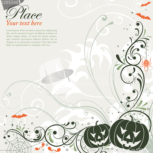 Image of Floral Halloween background