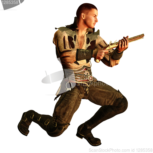 Image of Noble man with gun