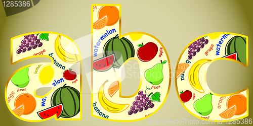 Image of fruits letter