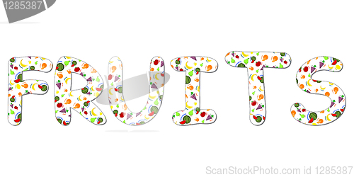 Image of fruits letter
