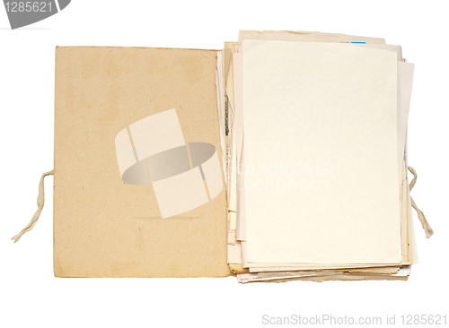 Image of Old folder with papers