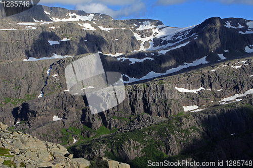 Image of Mountain landscape in Bremanger, Norway.