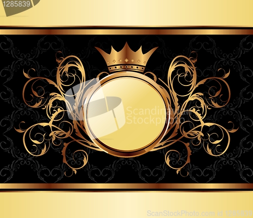 Image of gold invitation frame or packing for elegant design