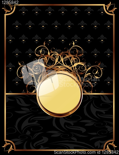 Image of gold invitation frame or packing for elegant design