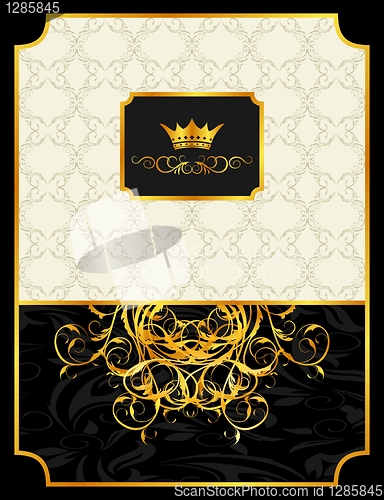 Image of vintage background with crown